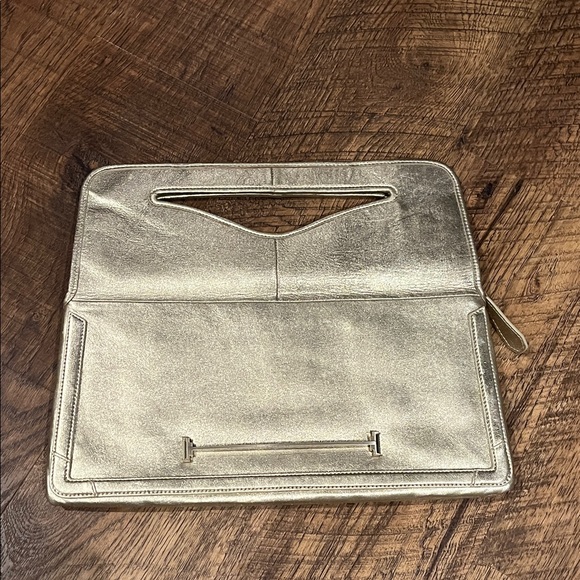 Halston Heritage Metallic Gold Wristlet
